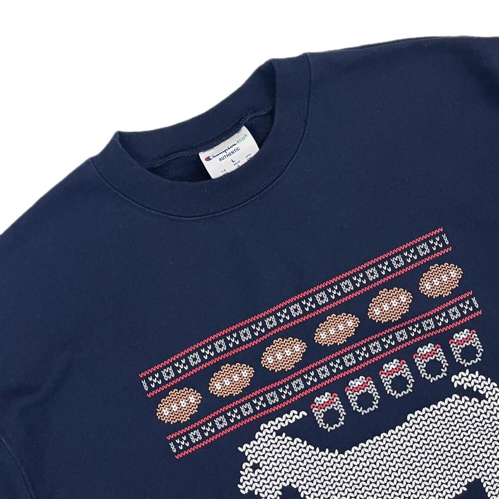 Barstool-Sports Men's L Tom Brady New Patriots Christmas Sweatshirt Champion